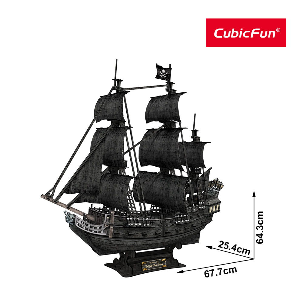 Cubic Fun CubicFun The Queen Anne's Revenge Large 3D Puzzle Kids Interactive Toy (308 Pieces) — image 2