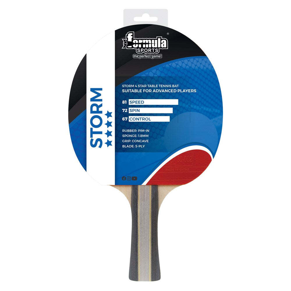 Formula Sports Storm Table Tennis Game Bat/Racket Ping Pong Paddle Game 4 Star