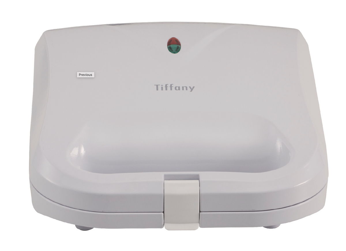 Tiffany Non Stick 1500W 4 Slice Bread/Jaffle Electric Sandwich Press Maker White — image 2