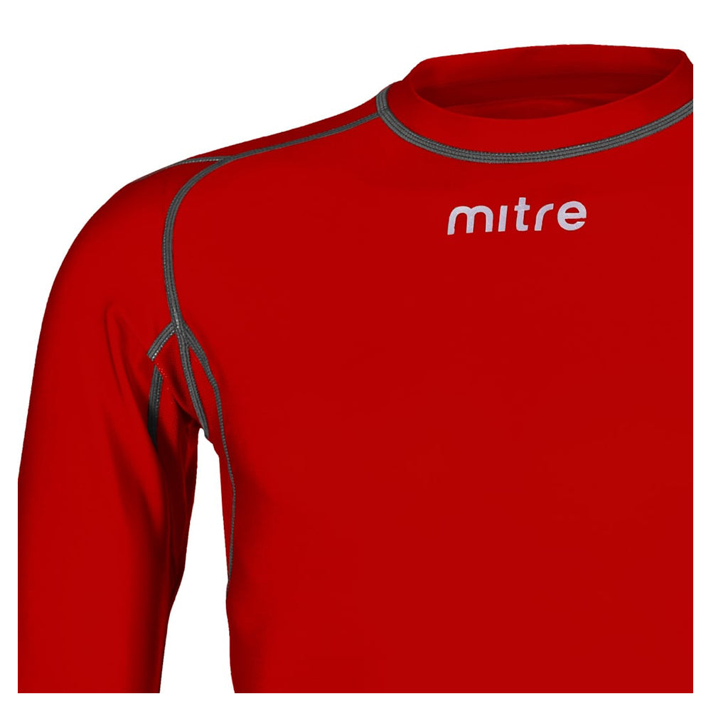 Mitre Neutron Base Layer Scarlet Compression LS Top Size SY 5-7y Kids Sportswear — image 2