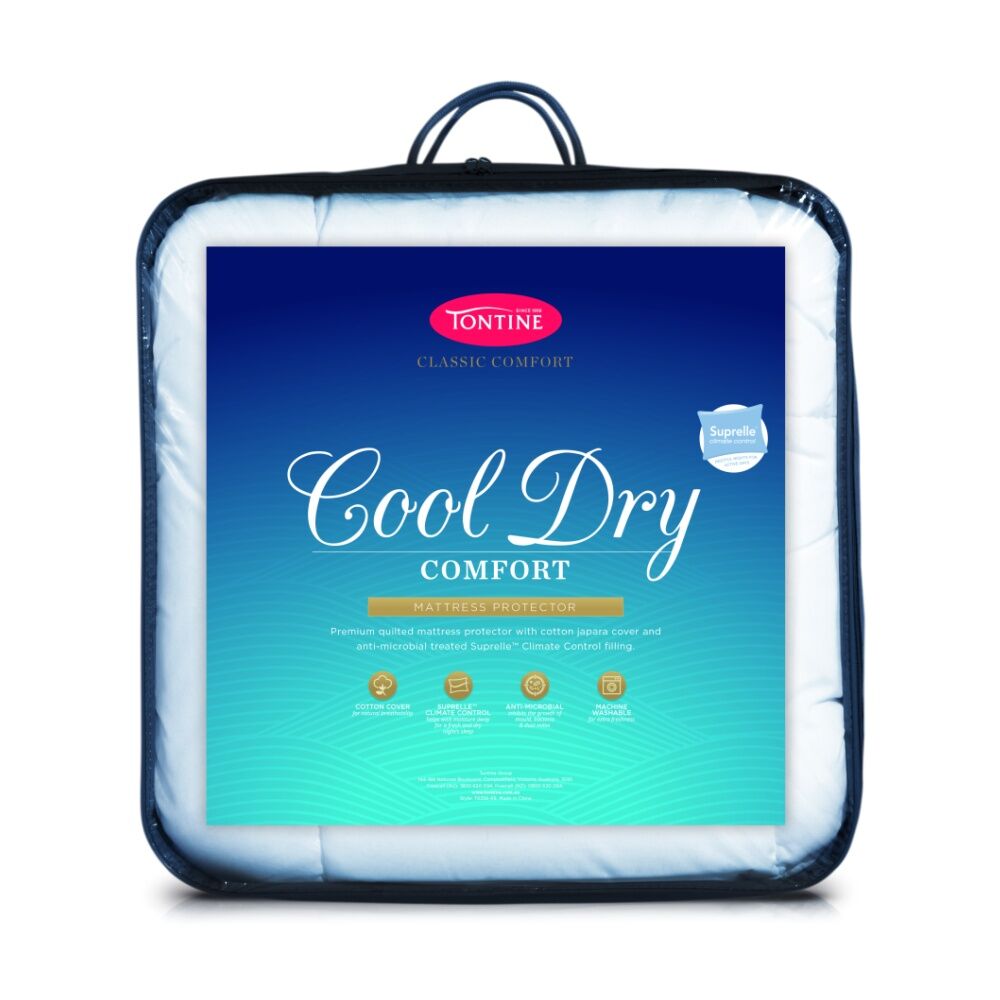 Tontine Classic Comfort Cool Dry Mattress Protector Climate Control