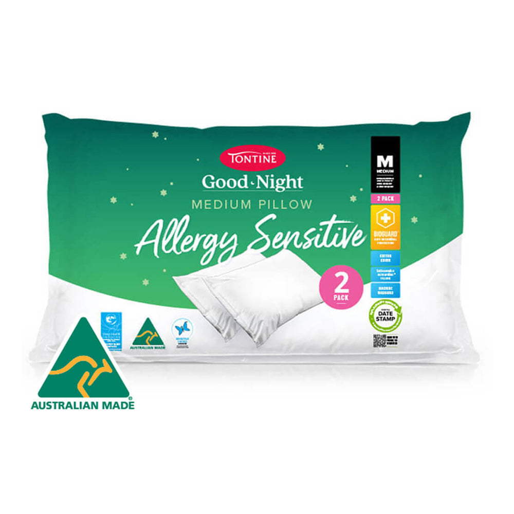 Tontine Good Night Allergy Sensitive Sleep/Bedding Soft Pillow Medium Height (2 Pieces) — image 2