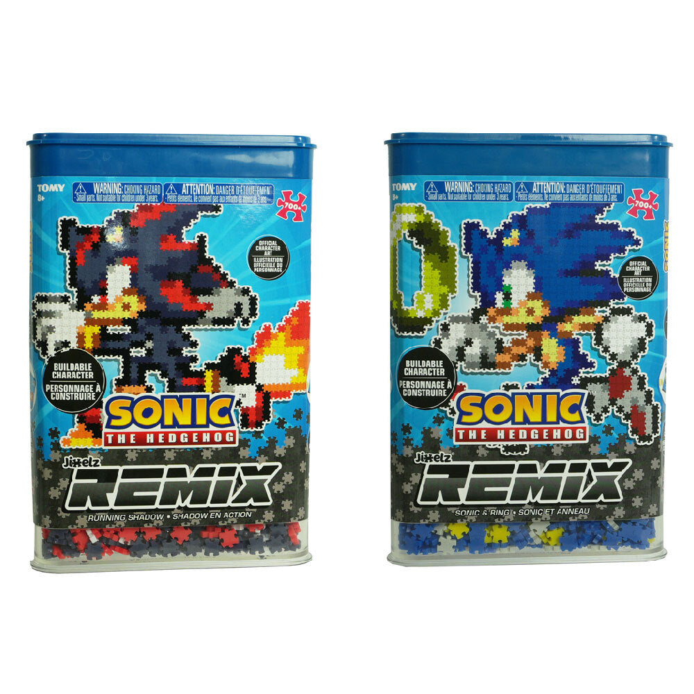 Jixelz Remix Sonic the Hedgehog + Ring and 750pc Shadow Puzzle Set 8y+ (750 Pieces)