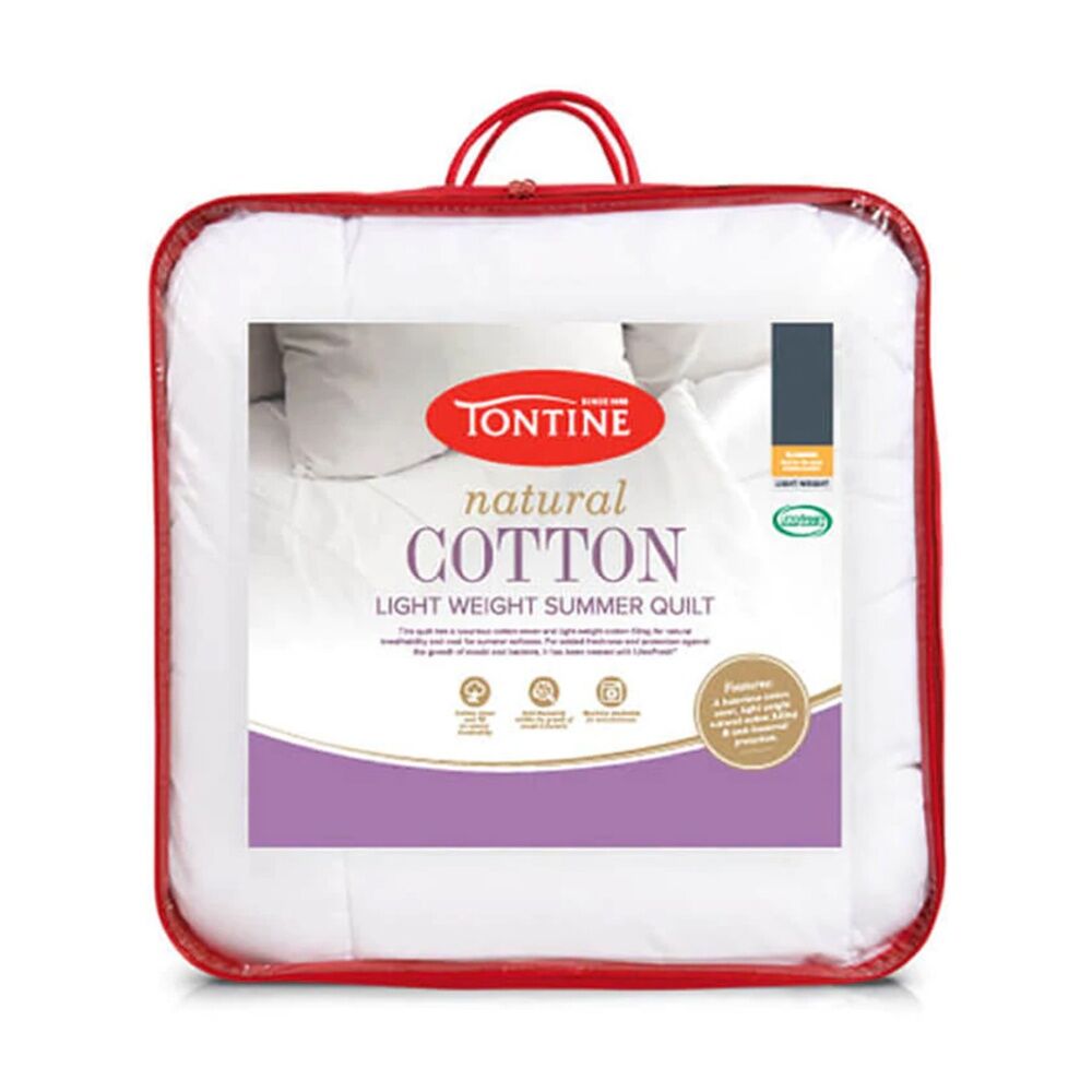 Tontine King Bed Natural Cotton Filled Breathable Light/Soft Summer Quilt/Doona