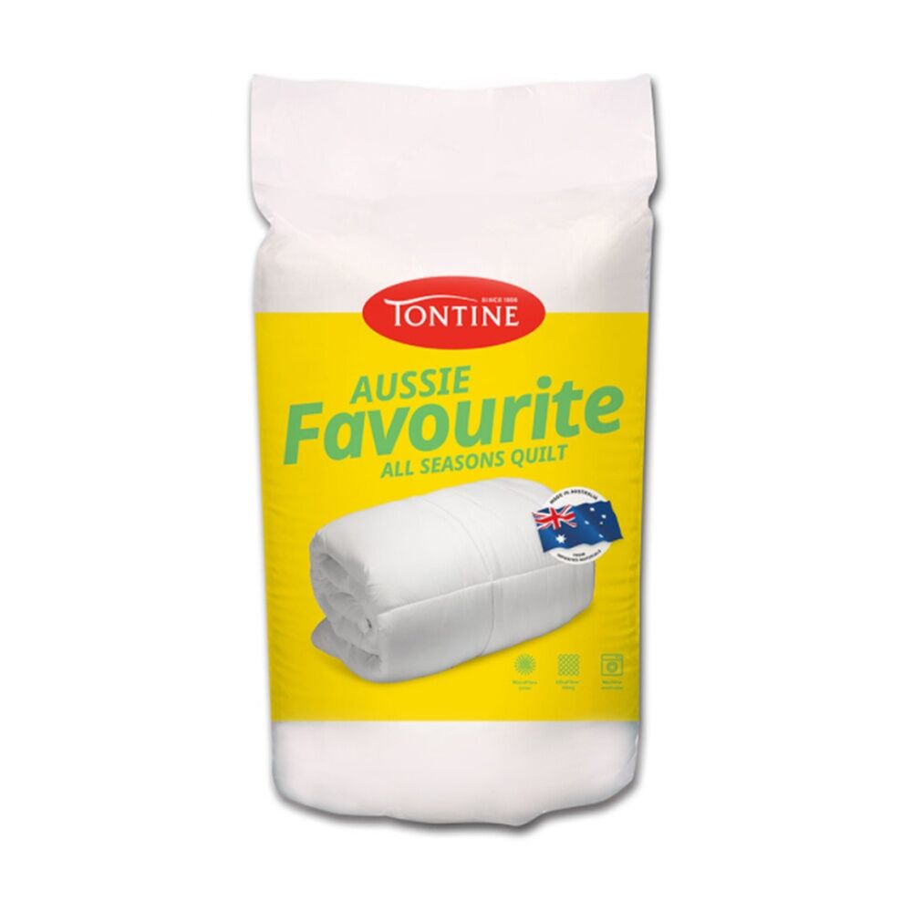 Tontine 180x210cm Aussie Favourite All Seasons Double Bed Microfibre Quilt Doona