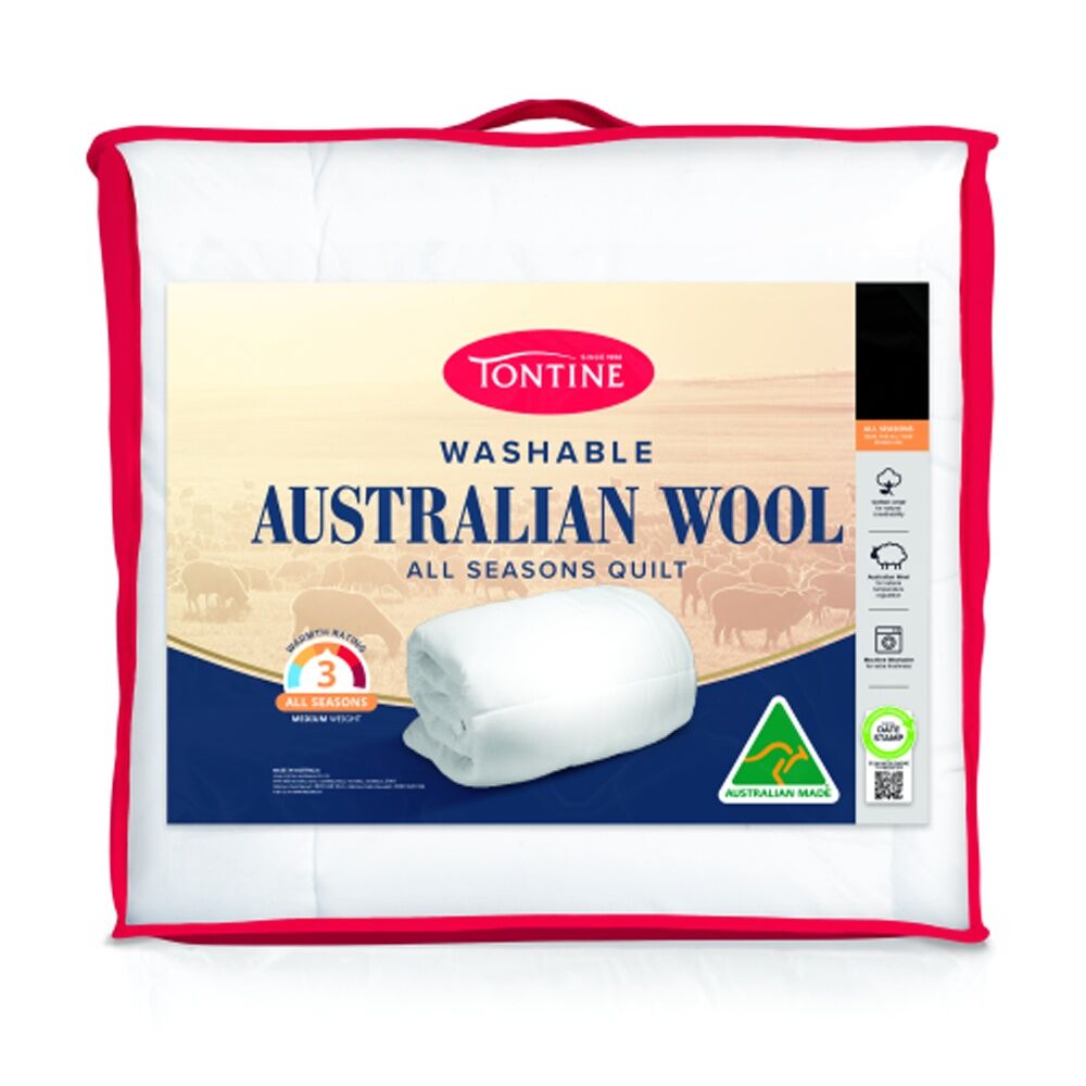 Tontine Washable Australian Wool Breathable Quilt All Seasons