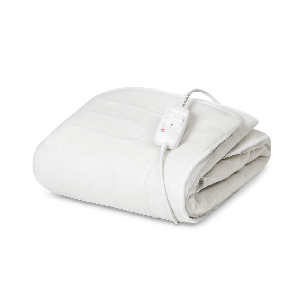 Tontine Single Classic Electric Blanket Winter Bed Warmer w/ Climate Zone White