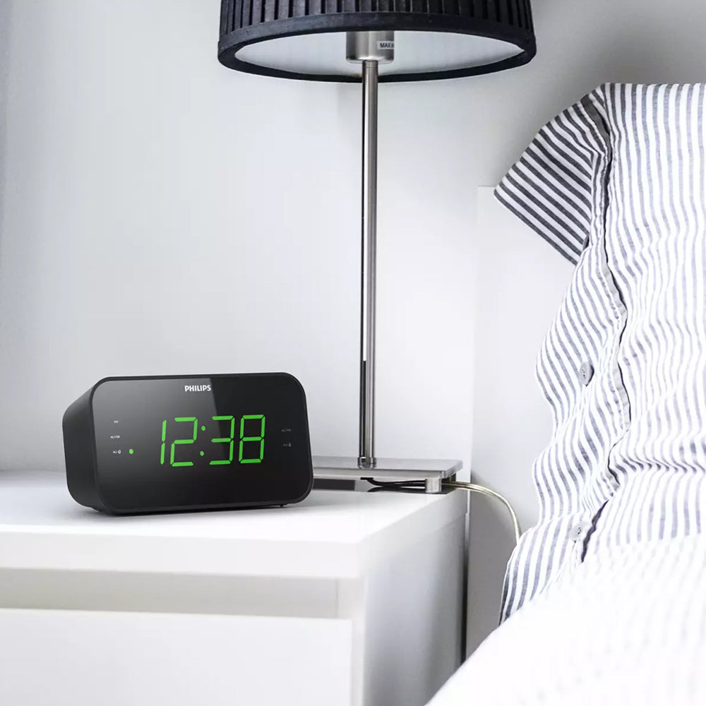 Philips 3000 Series 18cm Digital Clock/FM Radio w/ Dual Alarm/LED Display Black — image 6