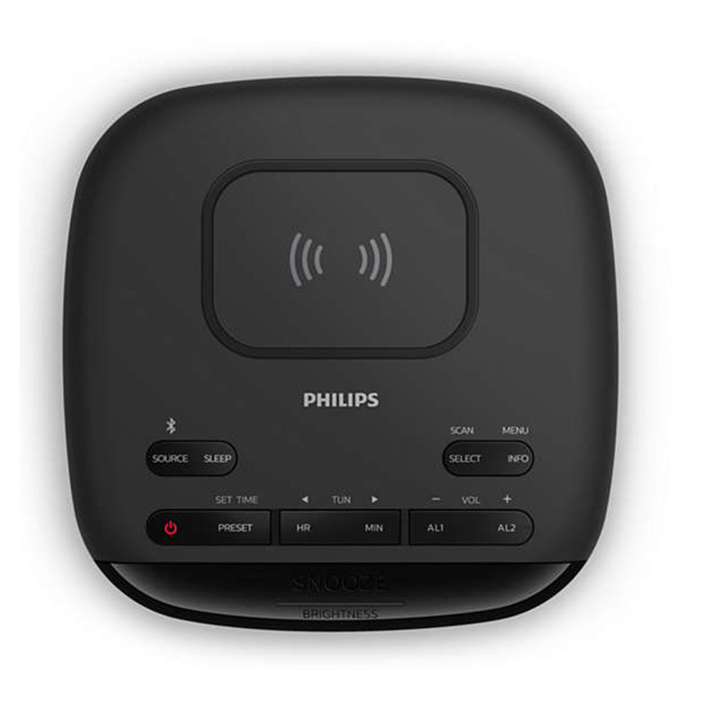 Philips FM DAB+ Alarm Clock Radio/Bluetooth/Wireless Qi 9W Charger/Charging Pad — image 2
