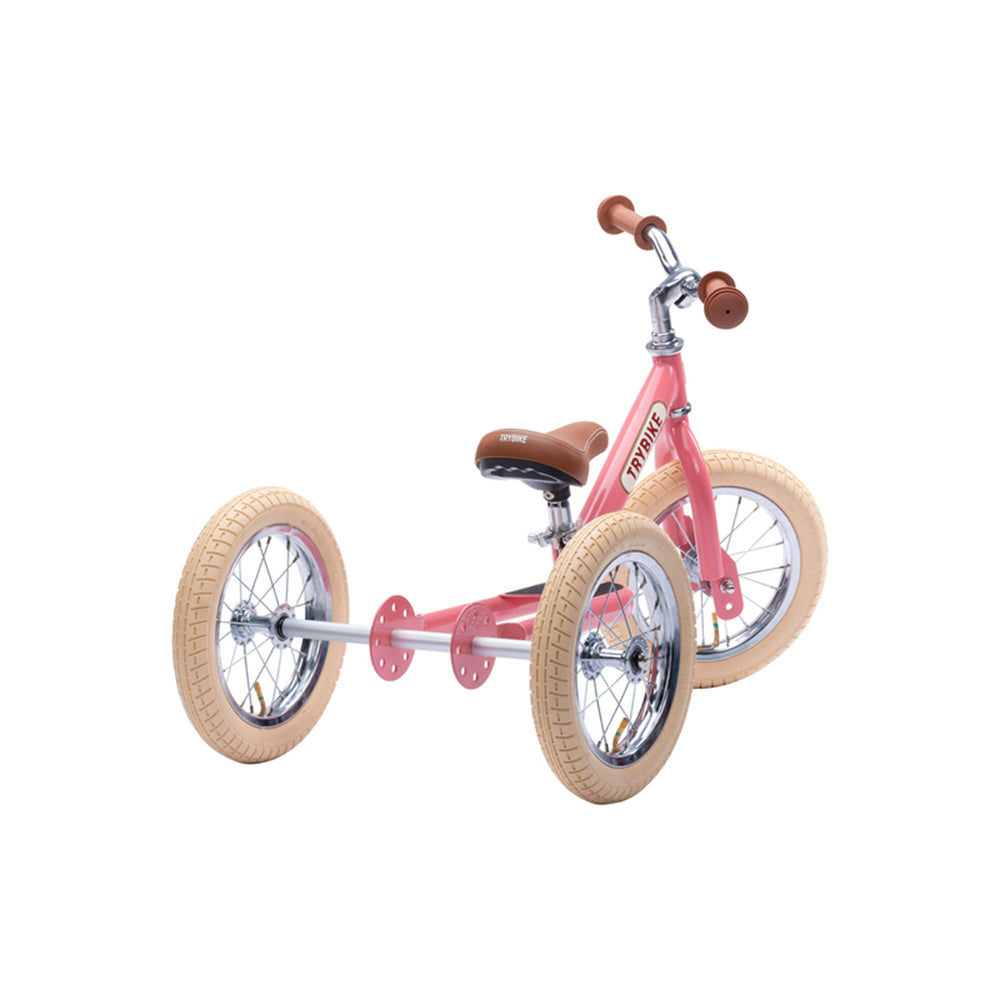 Trybike Pink Vintage 3-Wheel 86cm Balance Bike/Bicycle Kids/Toddler Ride On 18m+ — image 2