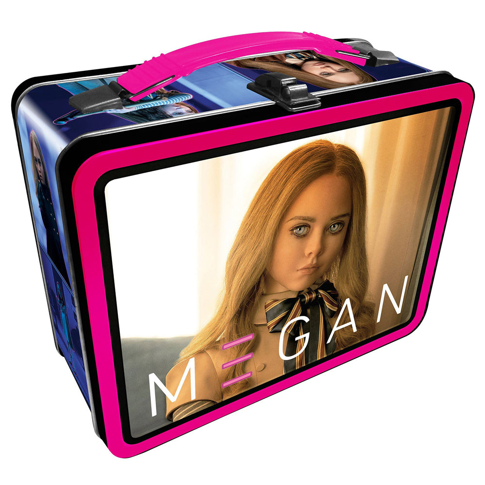 Aquarius Tin Carry All M3GAN Tin Fun Box Food Storage Lunchbox w/Handle Sqr