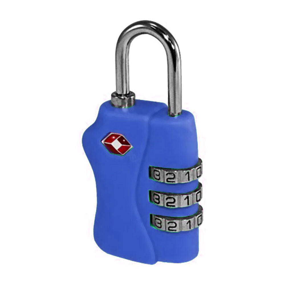 Tosca TSA Approved Luggage Bag Security Combination Safety Lock - Blue (2 Pack)
