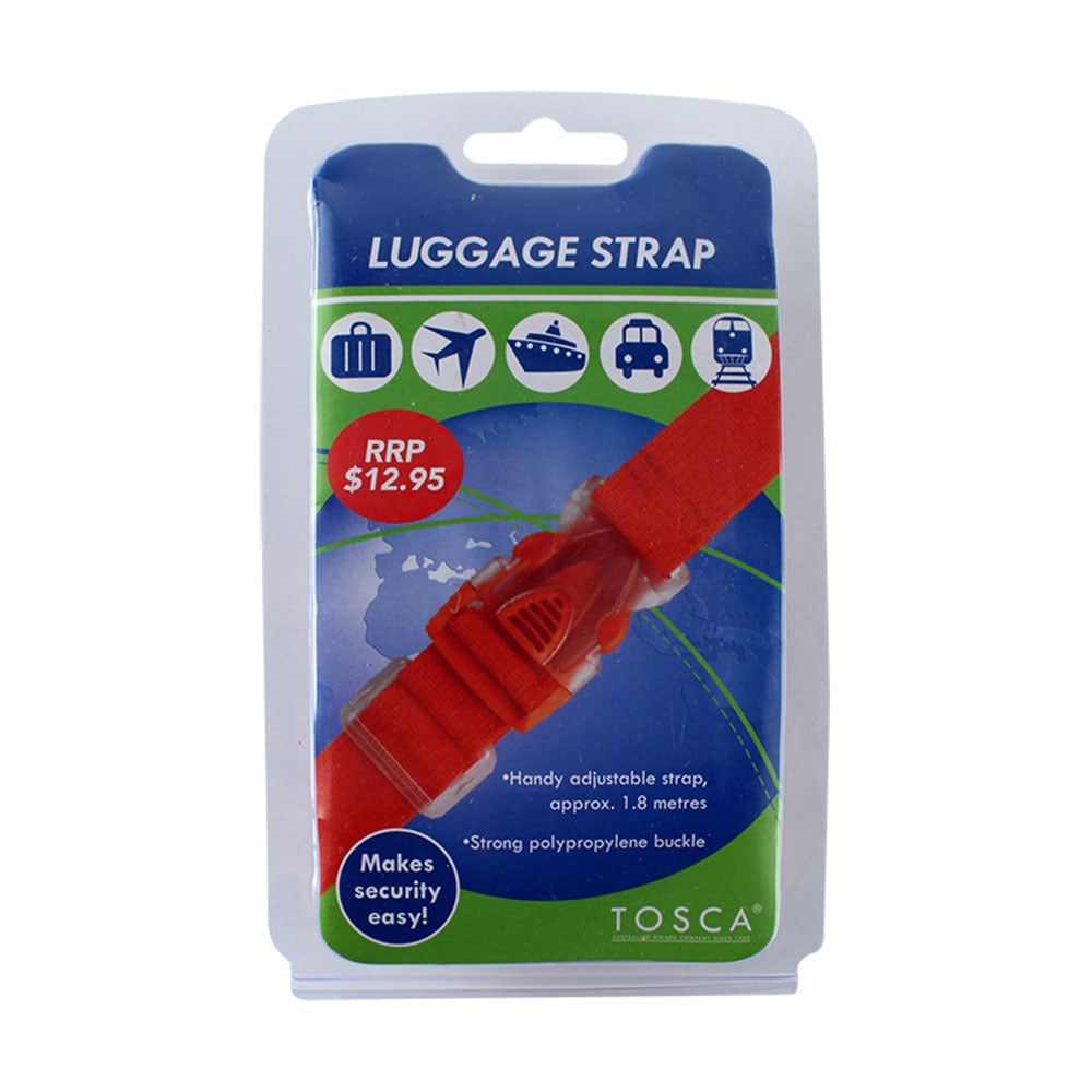 Tosca 1.8m Adjustable Luggage Suitcase Security Bag Buckle Strap - Orange