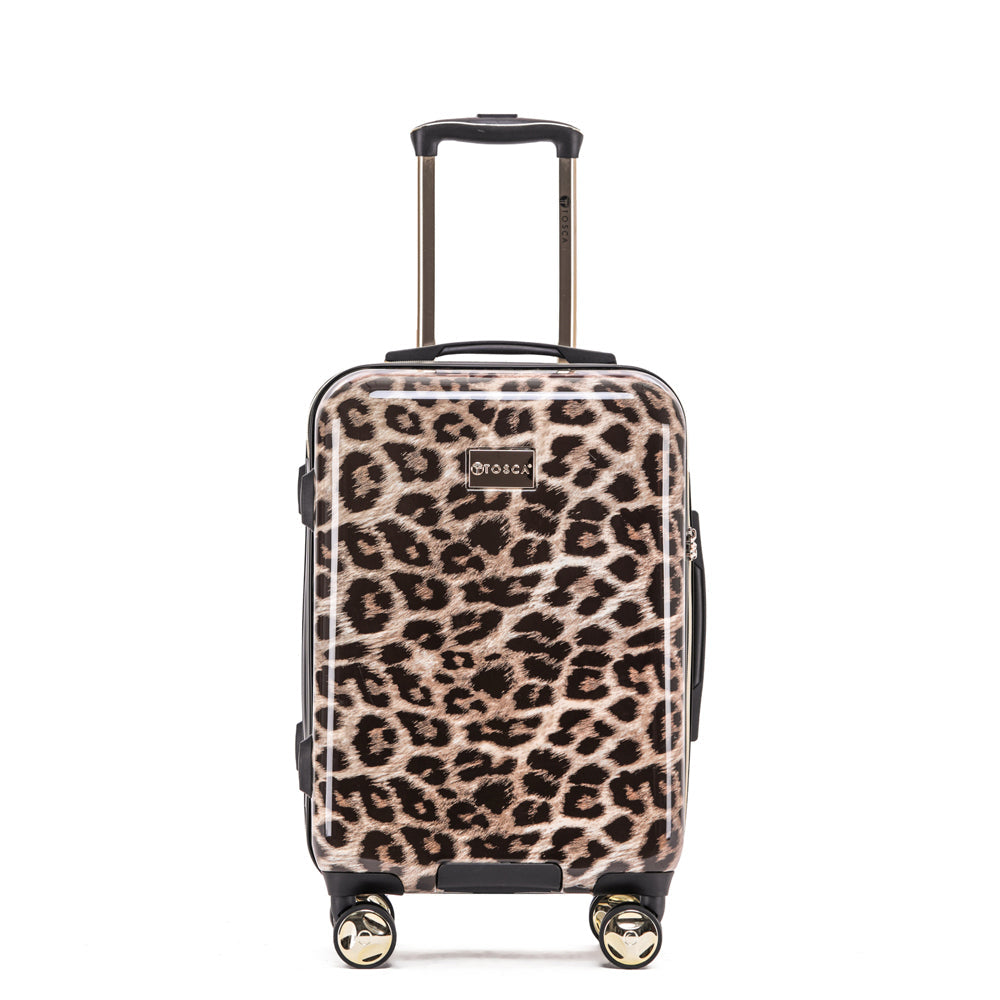 Tosca Leopard Print 20" Cabin Trolley Travel Luggage Suitcase 50x34x23cm — image 2