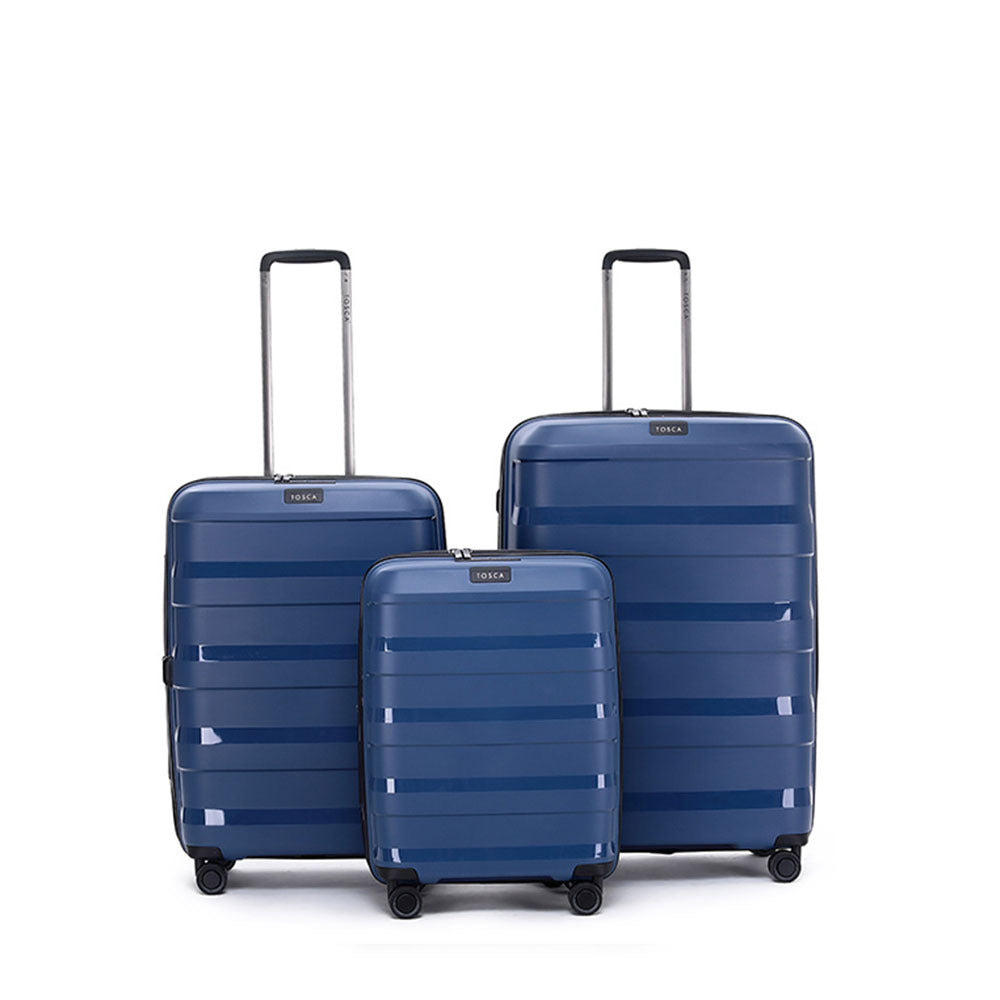 Tosca Comet Wheeled Suitcase Luggage Set - Storm Blue (3 Pieces)