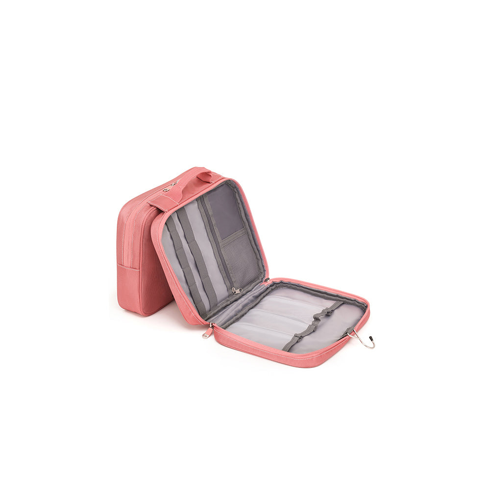 Tosca 13 Deluxe Travel Accessories Double Zipper Organiser 26x24cm Peach — image 2