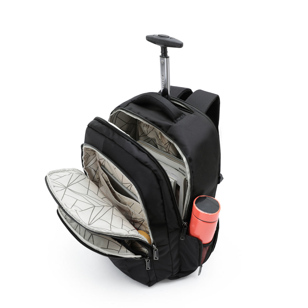 Tosca Oakmont Trolley Wheeled Ballistic Fabric Backpack Bag 50x35x25cm - Black — image 3