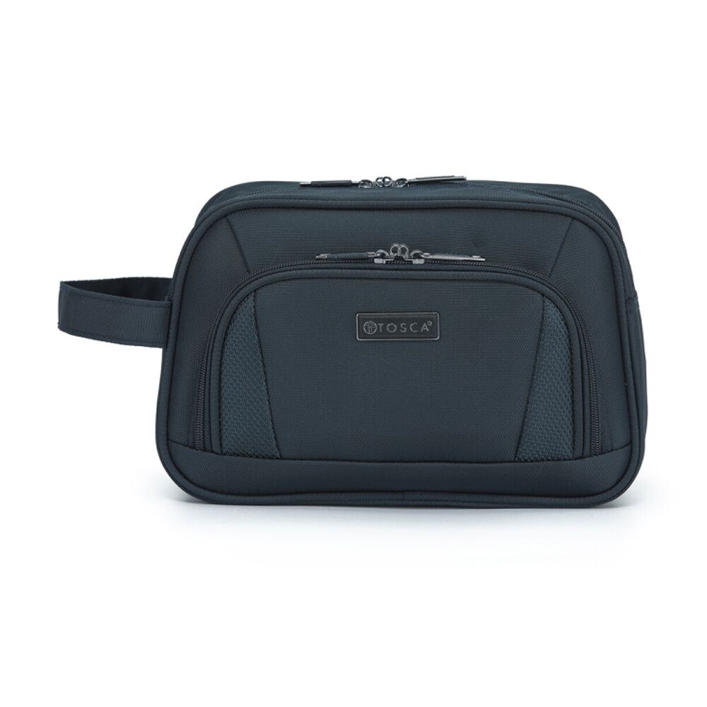 Tosca Oakmont Wetpack Travel Toiletry Pouch Bag Large Main Compartment Navy — image 2