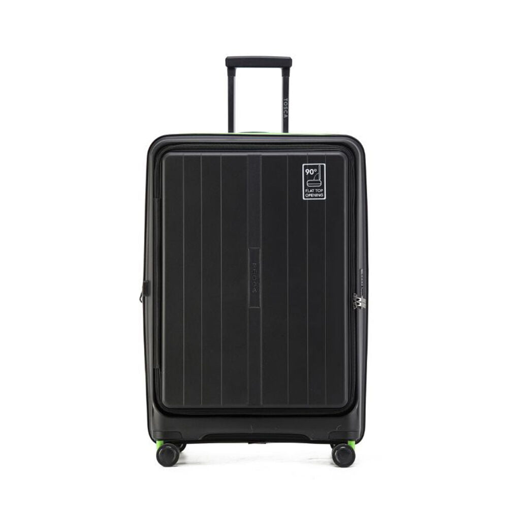 Tosca 77x51x32cm Blk/lim Cruiser Hard Case Carry On Travelling Suitcase Large