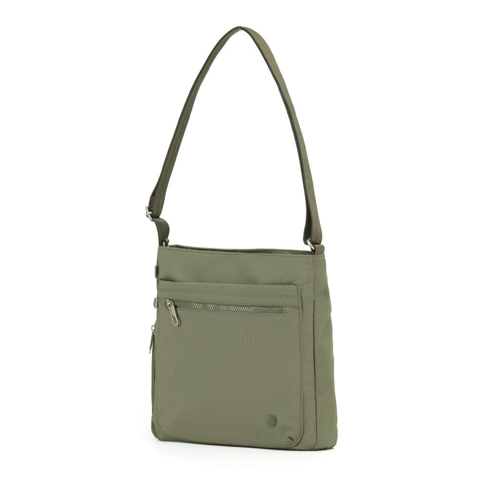 Tosca Anti-Theft RFID Blocking Shoulder Travel Bag 30x30cm Slash Proof — Khaki