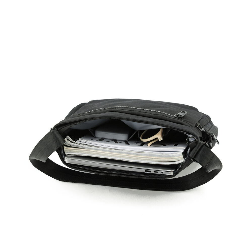 Tosca Anti-Theft RFID Blocking Shoulder Travel Bag 30x24cm Slash Proof Black — image 2