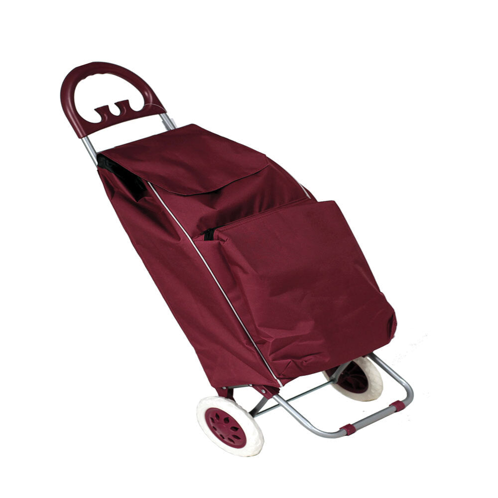 Tosca 70L/58cm Shopping Cart Trolley Bag Grocery/Market Storage w/ Wheels Plum — image 2