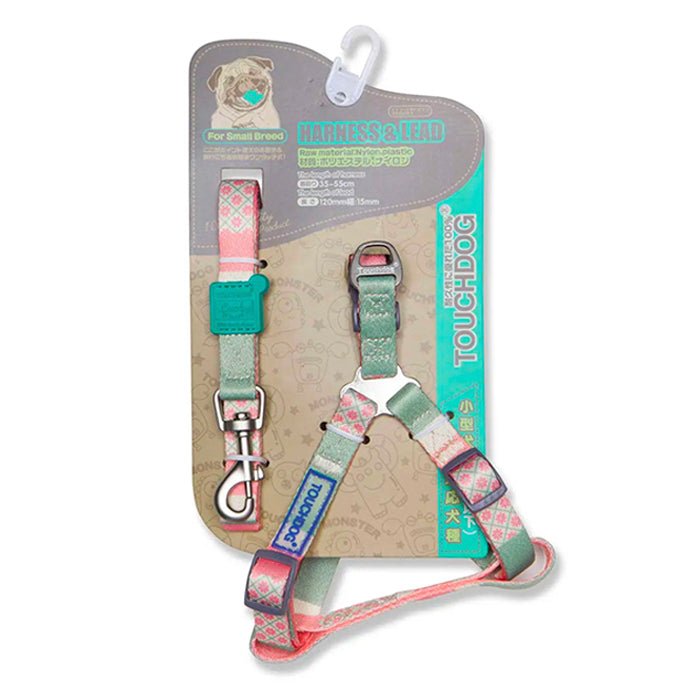 Touchdog 1.2m Trendy Designer Printed Pet Dog Leash/Harness/Collar/Rope Pink M — image 2