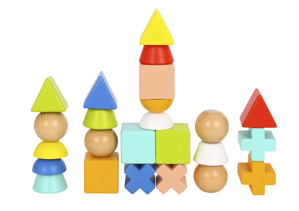 Tooky Toy Stacking Blocks Logic Game Activity Fun Educational Play Kids 3+ (36 Pieces)