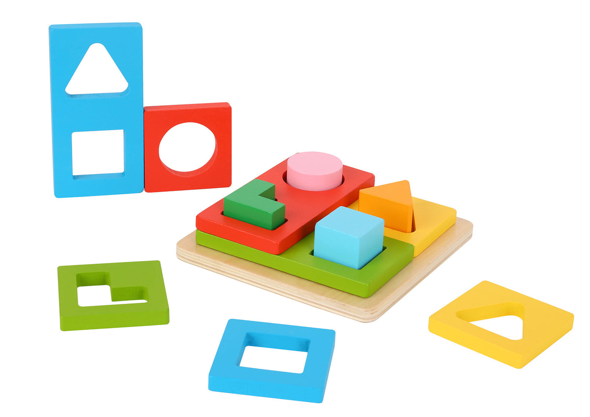 Tooky Toy Wooden Multi-Shape Sorter Kids Interactive/Educational Play 2+ (13 Pieces) — image 2