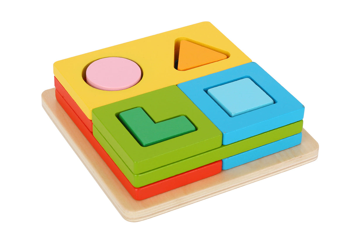 Tooky Toy Wooden Multi-Shape Sorter Kids Interactive/Educational Play 2+ (13 Pieces)