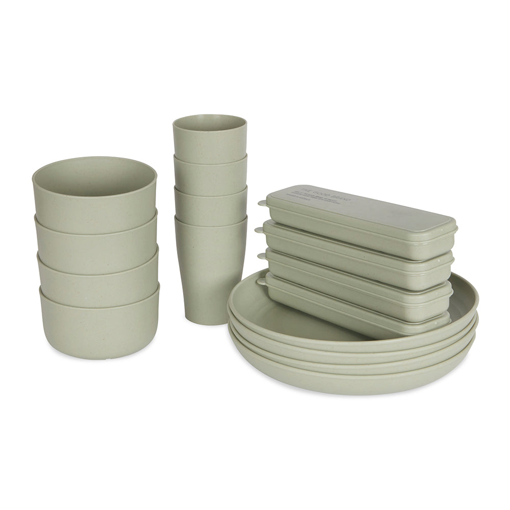 The Good Brand Tableware Set Dinnerware Utensils Spoon/Fork/Knife Sage (32 Pieces) — image 2