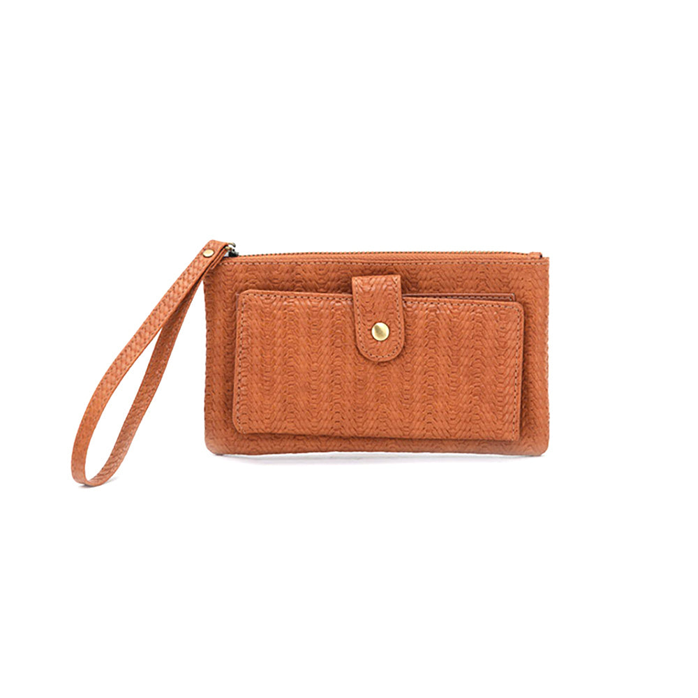 Tosca Women's/Ladie's Card/Cash Holder Multi Slot Wallet Purse 19x3x11cm - Tan