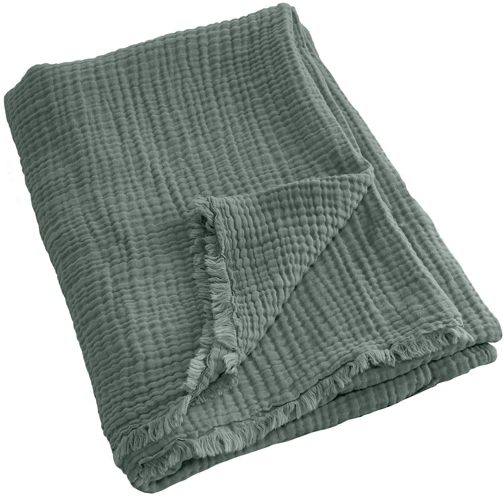Algodon Capri 127x152cm Cotton Throw Seafoam Home Lounge/Living Room Decor