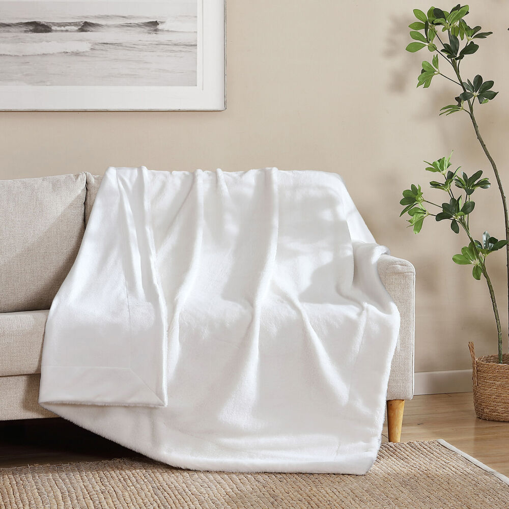 Ardor Boudoir 130x170cm Room Bed Blanket/Throw Benz Faux Fur Cream