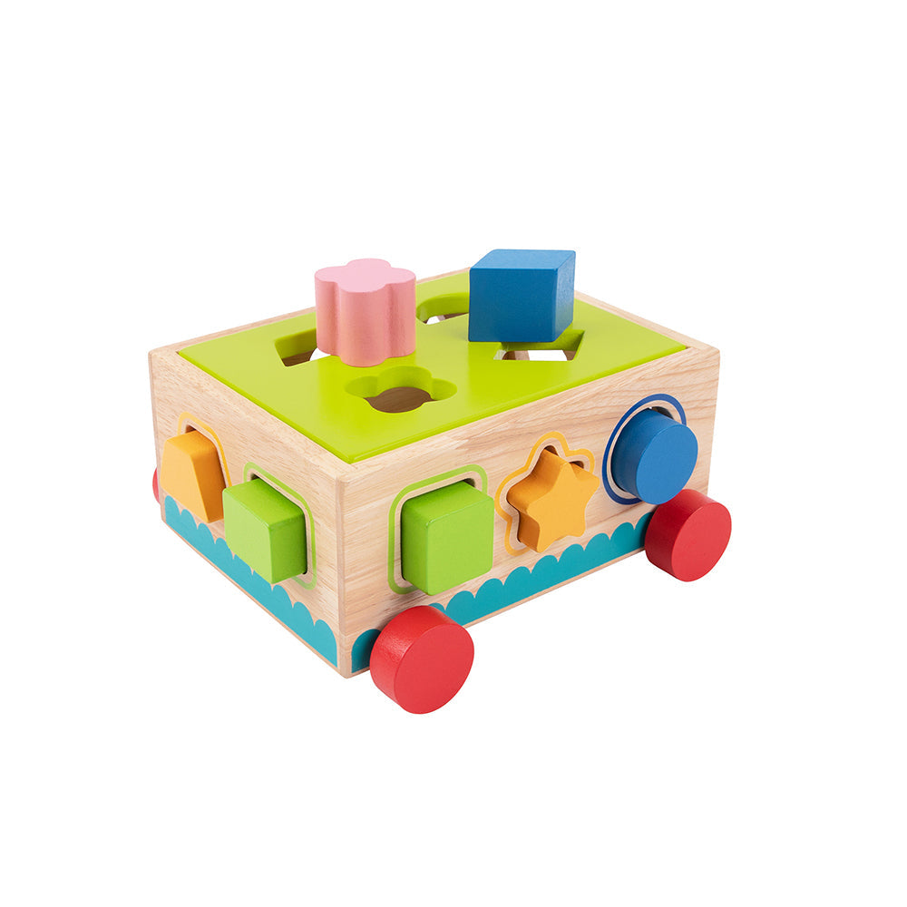 Tooky Toy Kids/Children Wooden Shape Sorter Educational Block Puzzle 12m+ (16 Pieces) — image 6
