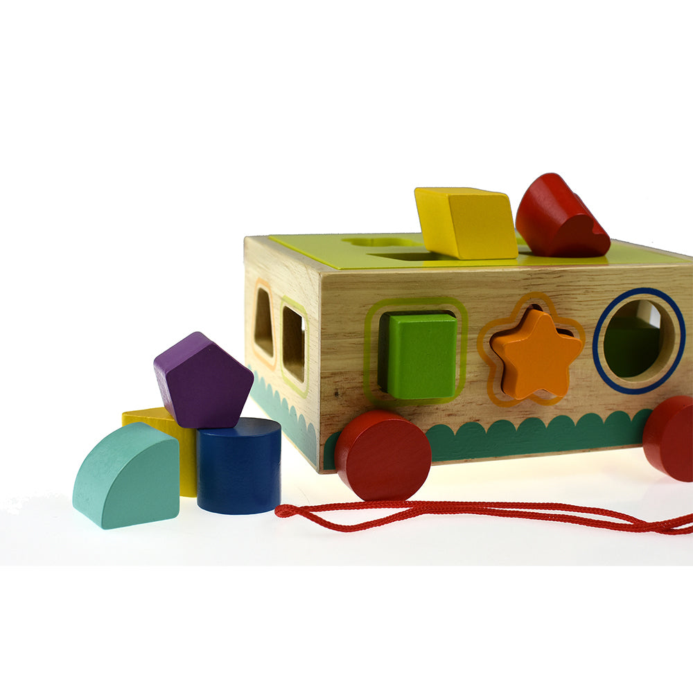Tooky Toy Kids/Children Wooden Shape Sorter Educational Block Puzzle 12m+ (16 Pieces) — image 3