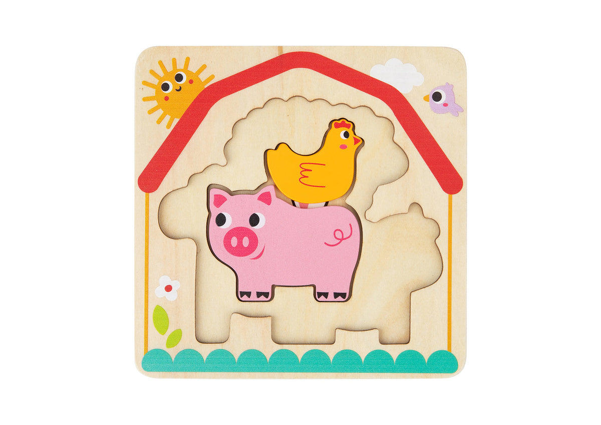 Tooky Toy Multi-Layered Farm Animal Children's/Kids Learning Game/Puzzle 12m+ — image 3
