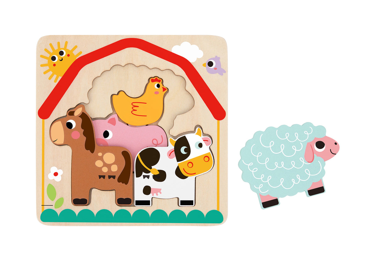 Tooky Toy Multi-Layered Farm Animal Children's/Kids Learning Game/Puzzle 12m+ — image 2