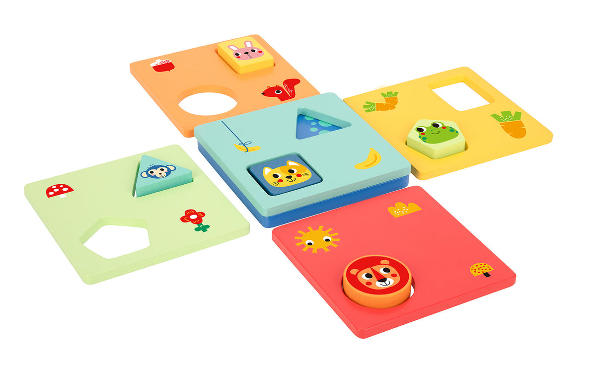 Tooky Toy Logic Sensory Game Shapes Educational/Interactive Fun Play 2+ (11 Pieces) — image 2