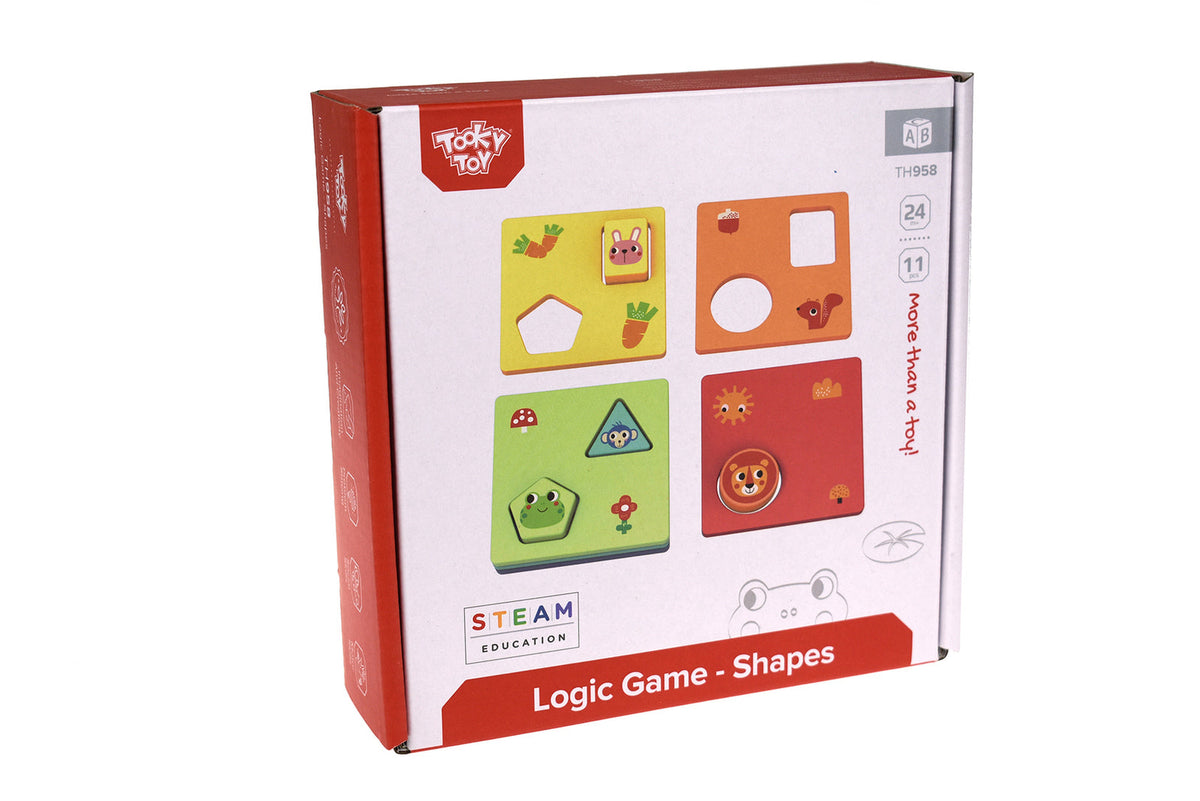 Tooky Toy Logic Sensory Game Shapes Educational/Interactive Fun Play 2+ (11 Pieces) — image 7