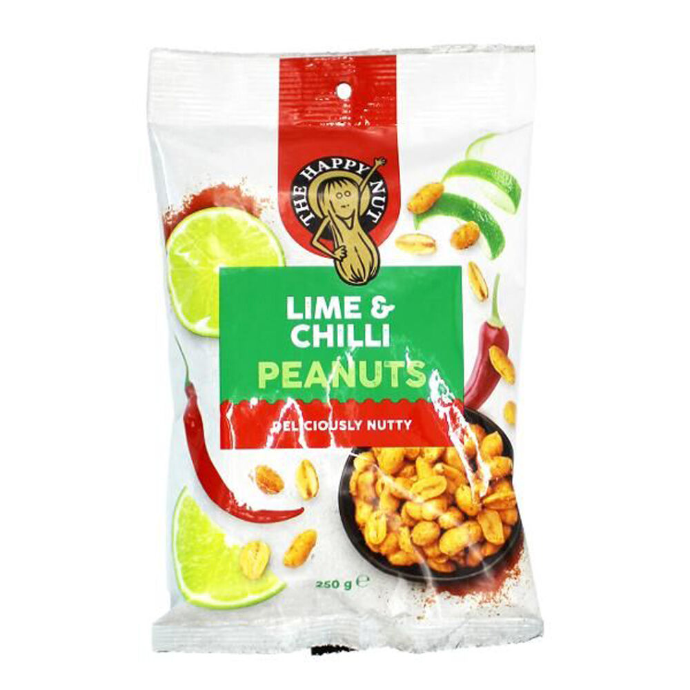 The Happy Nut 250g Lime & Chilli Flavoured Peanuts Party Snack