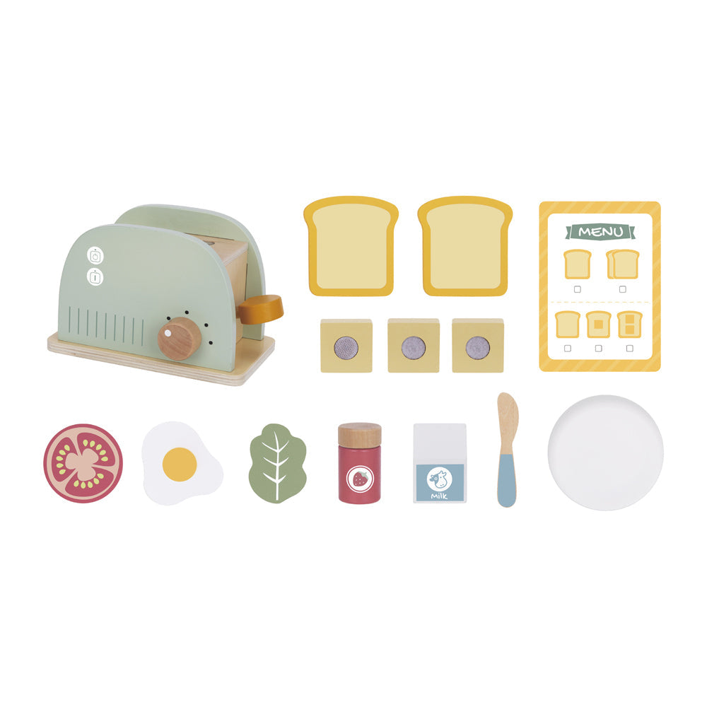 Tooky Toy Wooden Toaster Breakfast Interactive Fun Play Set Kids/Children 3y+ — image 2
