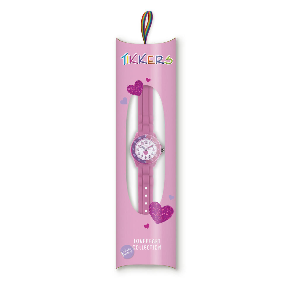 Tikkers Time Teacher Dial Heart Watch w/ Adjustable Silicone Straps - Blue — image 2