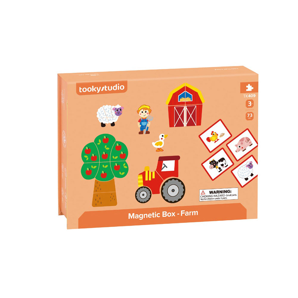Tooky Toy Magnetic Puzzle Pieces Kids/Children Toy Travel Playset Box Farm 3+ — image 2