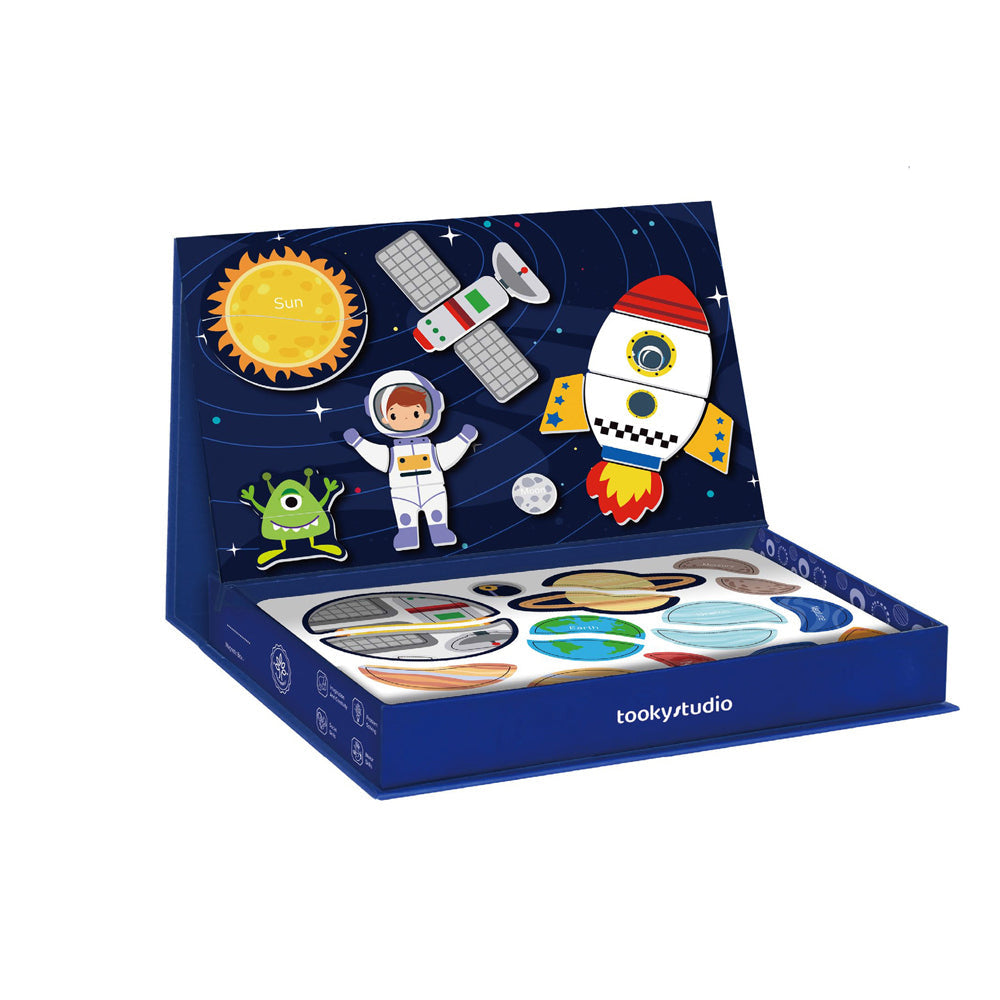 Tooky Toy Magnetic Puzzle Pieces Kids/Children Toy Travel Playset Box Space 3+