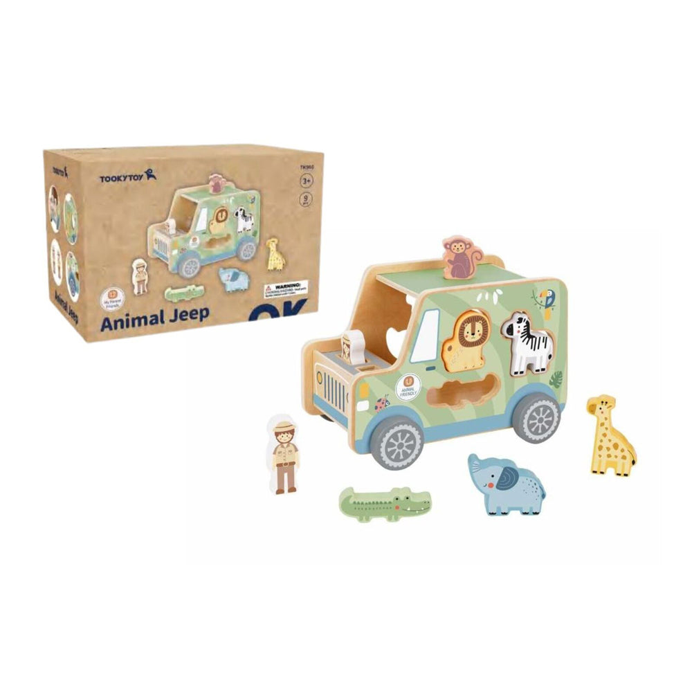 Tooky Toy My Forest Friends Wooden Animal Jeep Fun Play Set Kids/Children 18m+