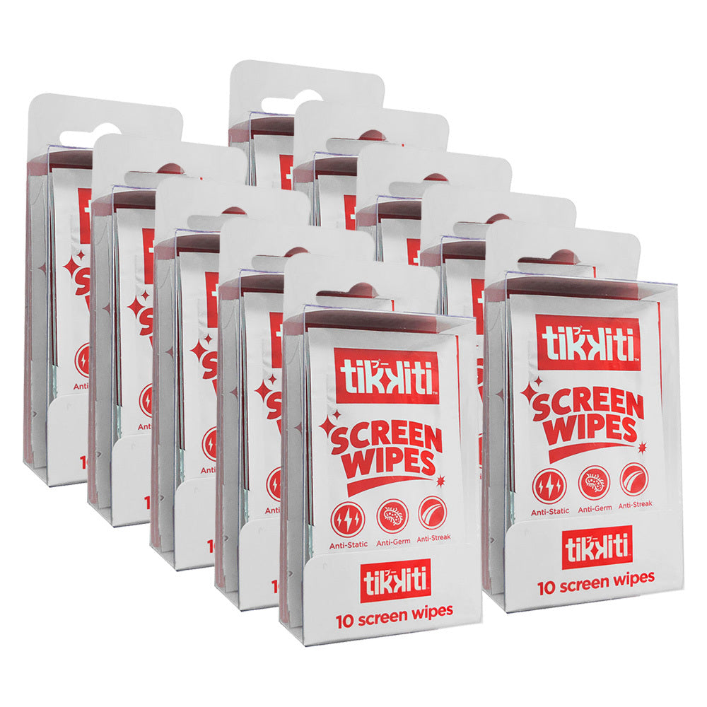Tikkiti Disposable Screen Cleaning Wipes/Cloths for Smartphones/Tablets (100 Pack)