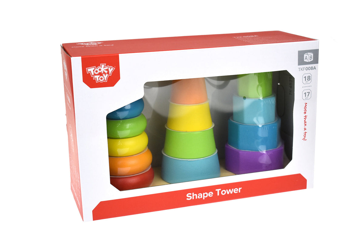 Tooky Toy Shape Stacking Toddlers/Children's Interactive Building Tower 18m+ — image 3