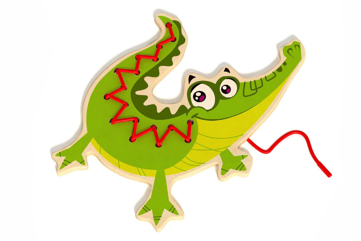 Tooky Toy Lacing Animal Crocodile Problem Solving/Interactive Kids Puzzle 3y+