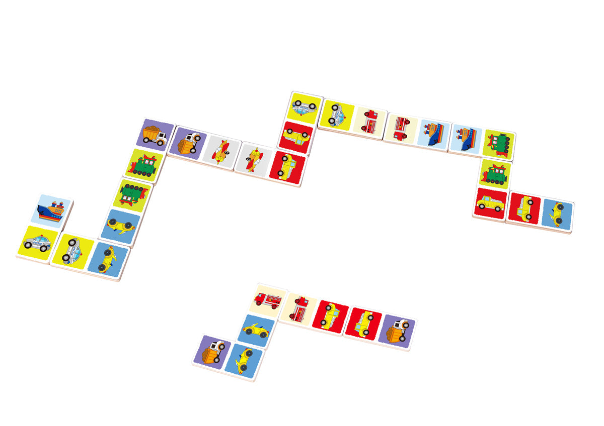 Tooky Toy Domino Board Transportation Kids/Baby Fun Educational Game 18m+